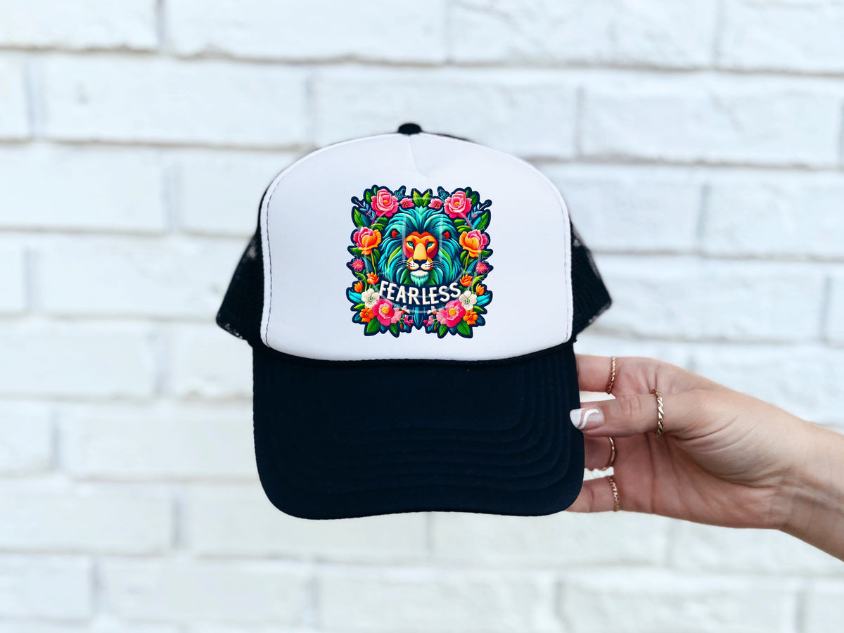 Fearless lion hat patch 32958 DTF transfer