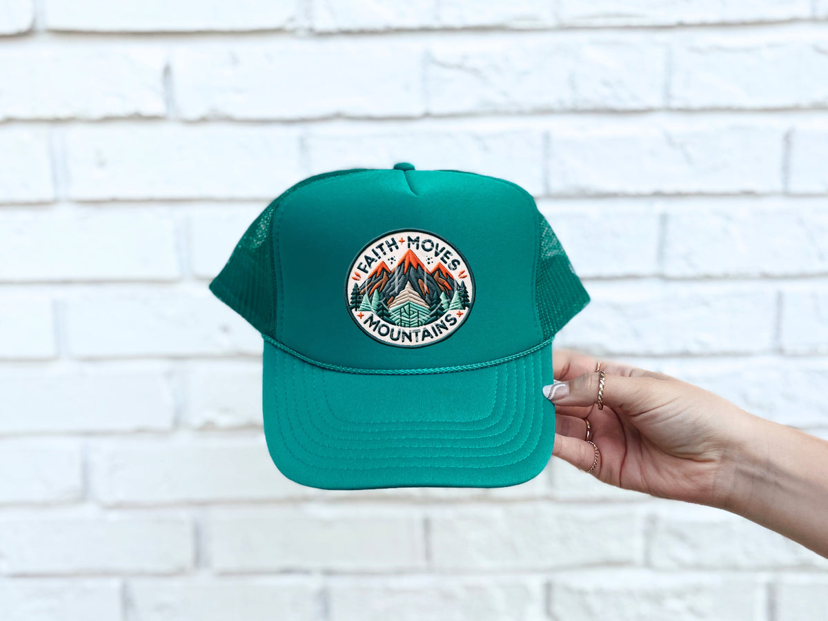 Faith moves mountains (mountain scenery) hat patch 32951 DTF transfer