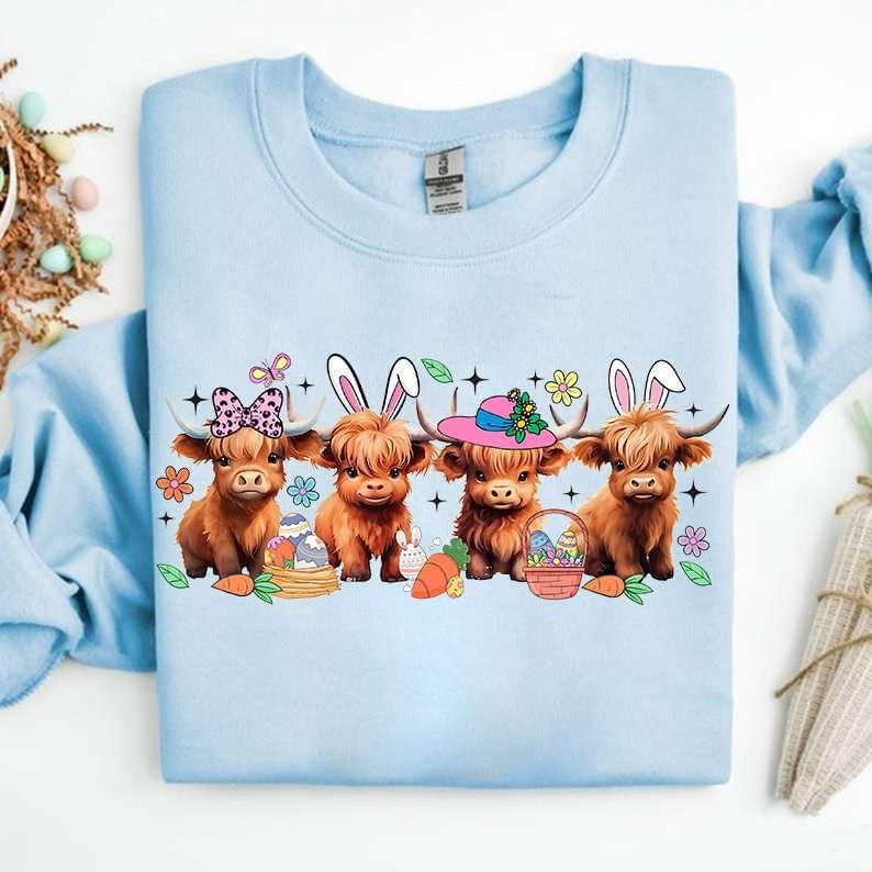 Baby cows easter 23895 DTF transfer