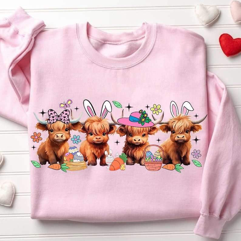 Baby cows easter 23895 DTF transfer