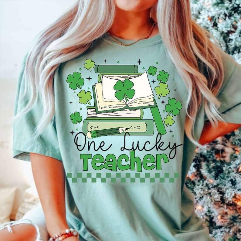 One lucky teacher books 23918 DTF transfer