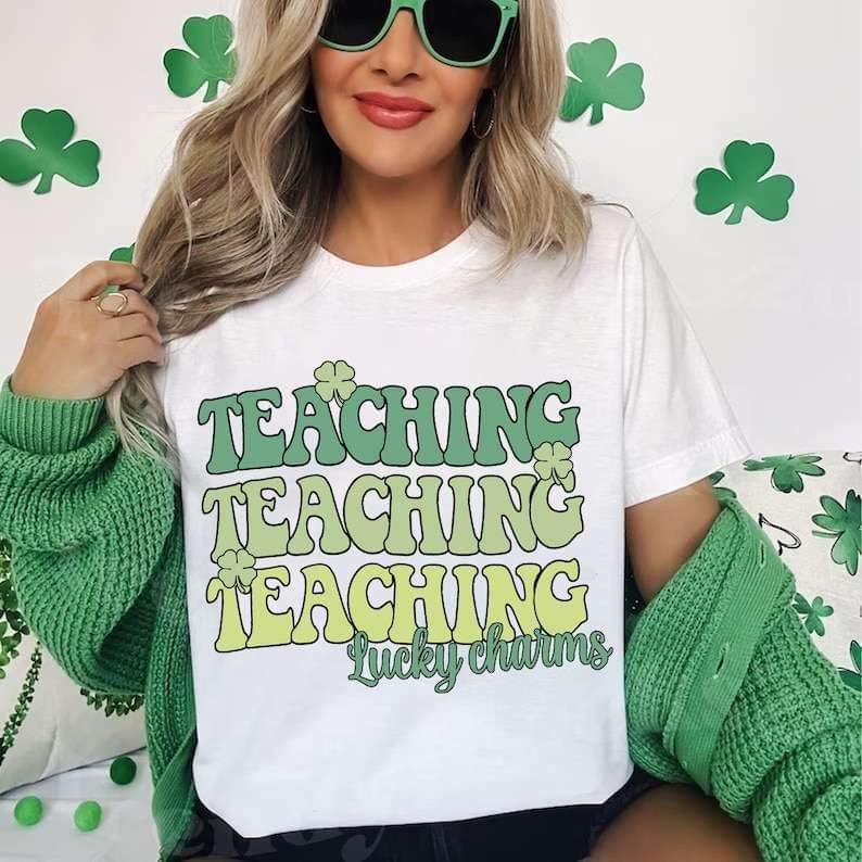 Teaching lucky charm stacked 23917 DTF transfer