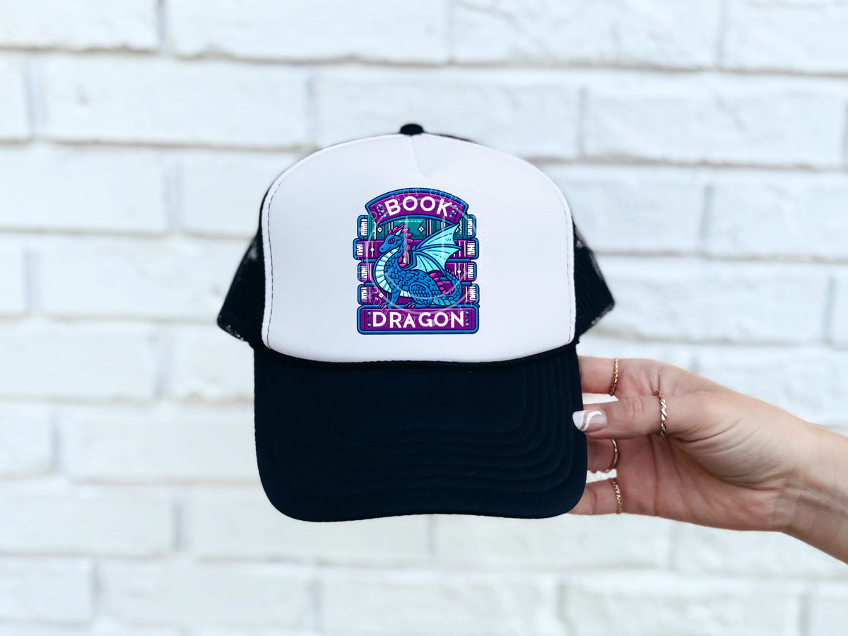Book dragon hat patch 32935 DTF transfer