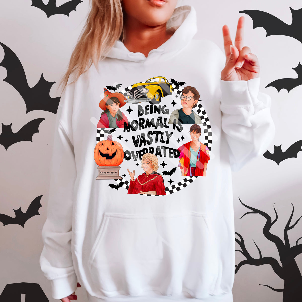 Being Normal is overrated checker circle exclusive DTF transfer