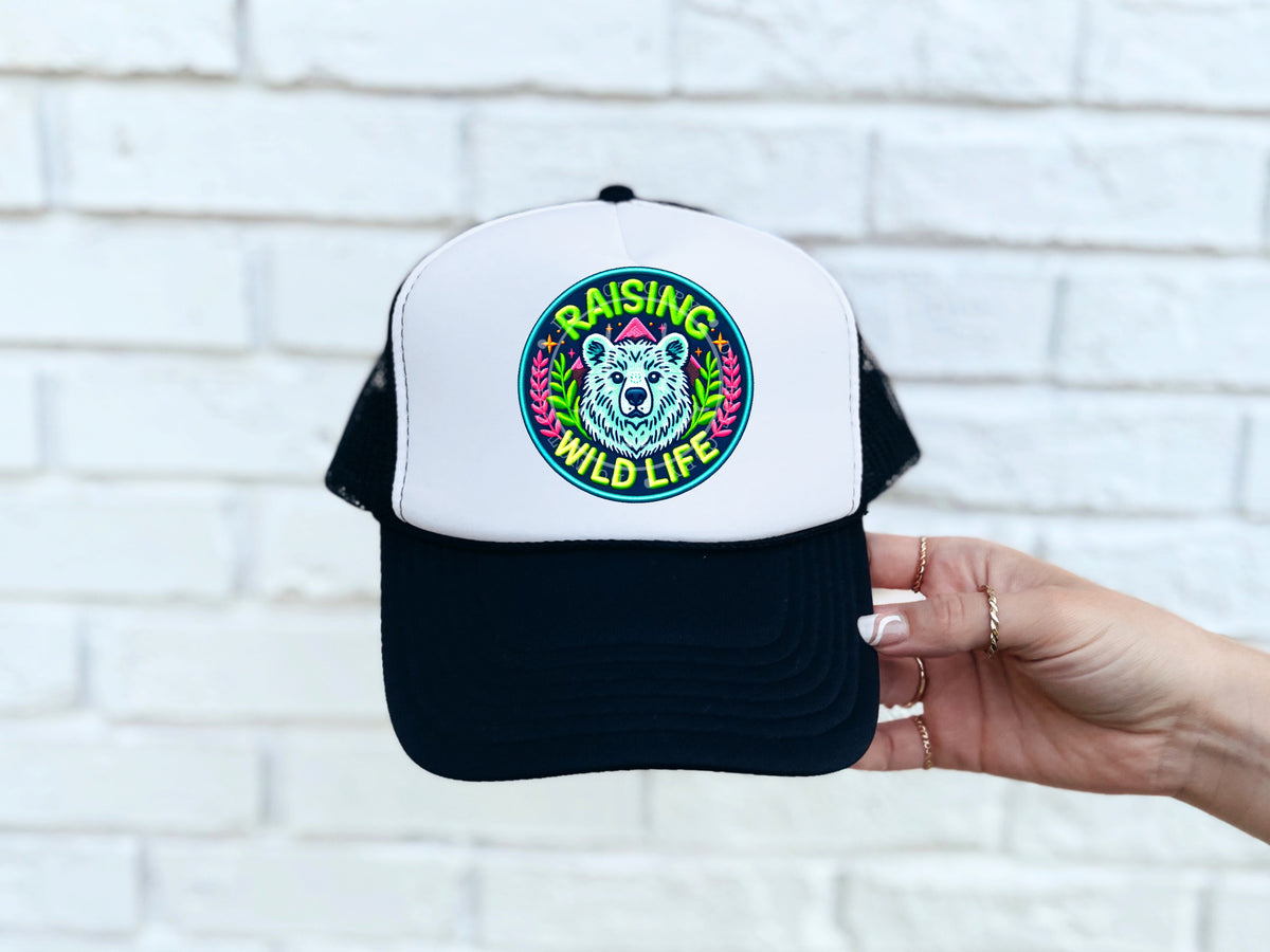 Raising wildlife polar bear hat patch 32907 DTF transfer