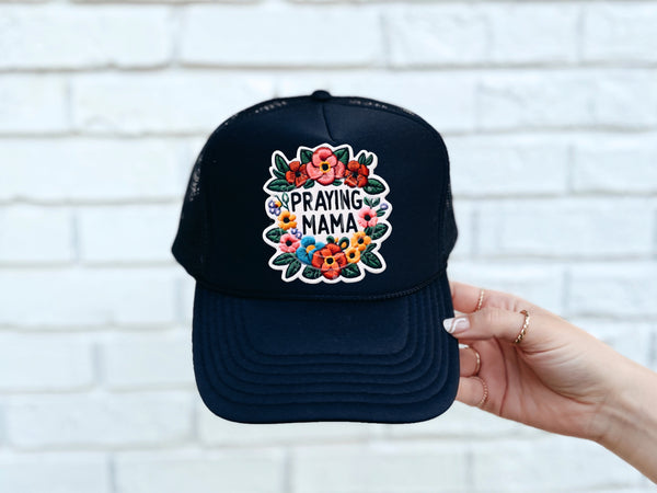 Praying mama floral hat patch 32902 DTF transfer