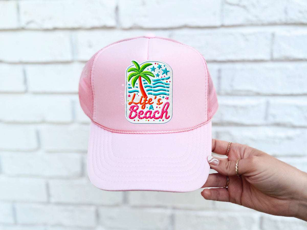 Life’s a beach hat patch 32901 DTF transfer