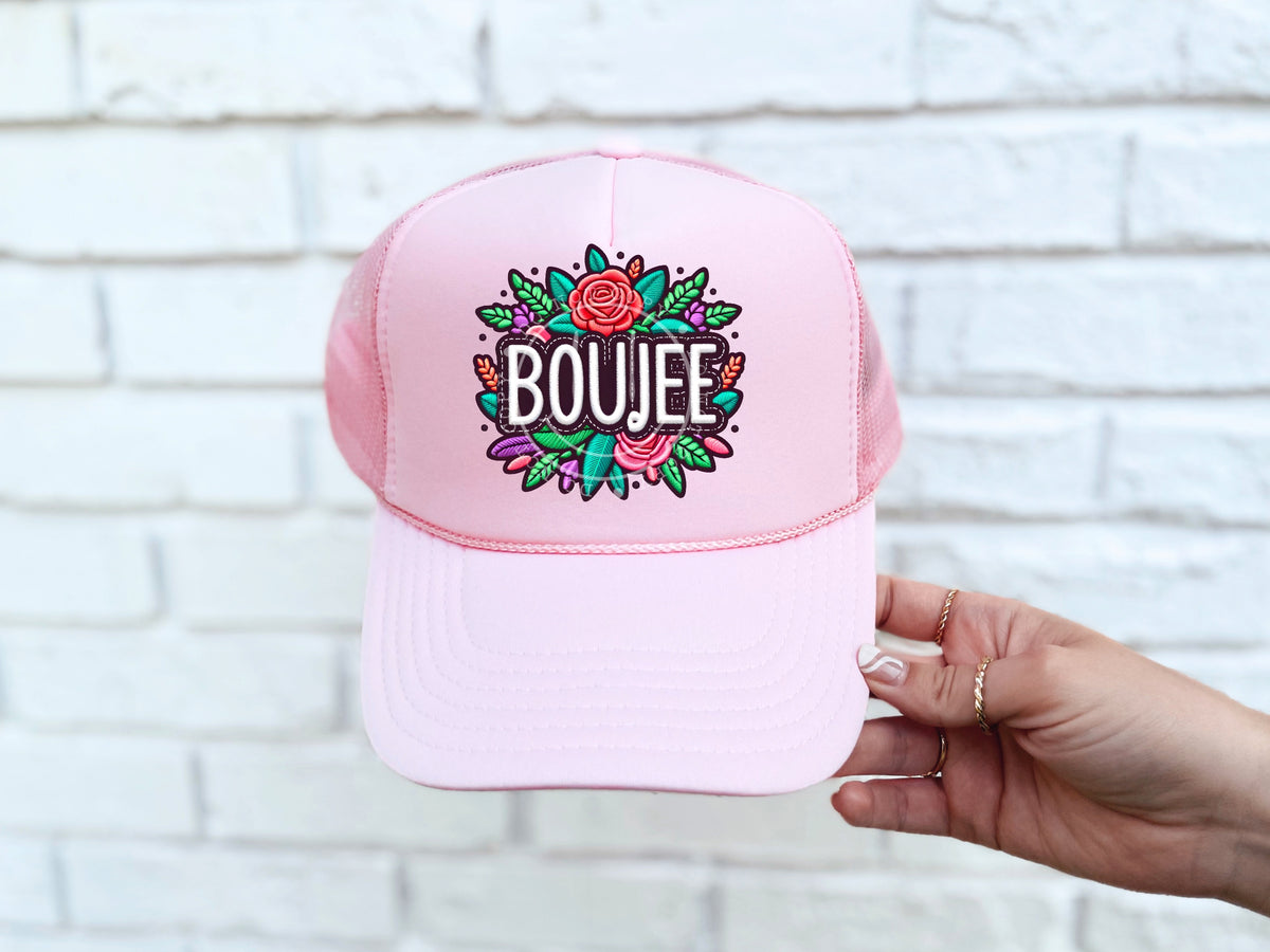 Bougee floral hat patch 32898 DTF transfer