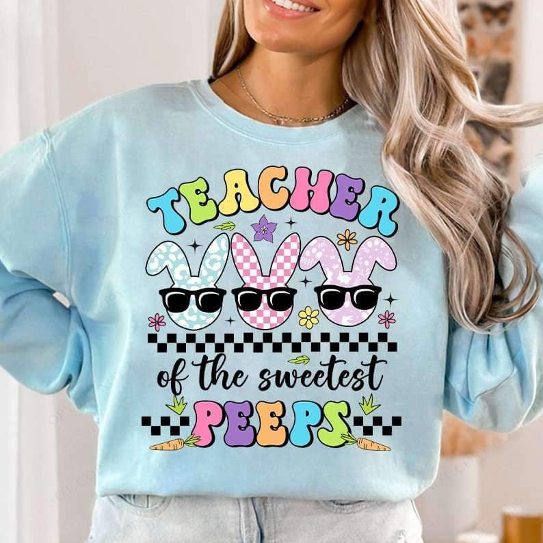 Teacher of the sweetest peeps 23877 DTF transfer