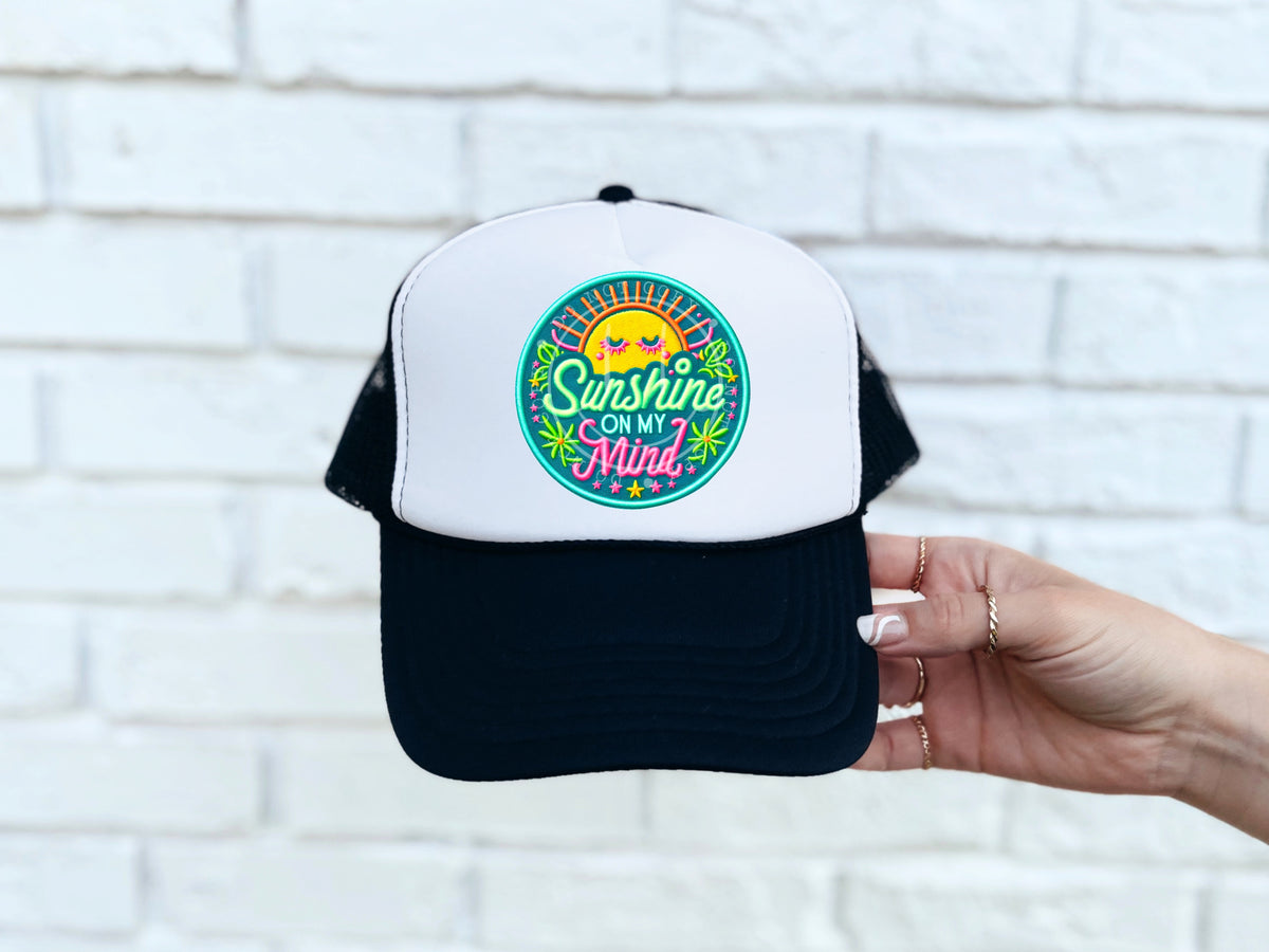 Sunshine on my mind hat patch 32890 DTF transfer