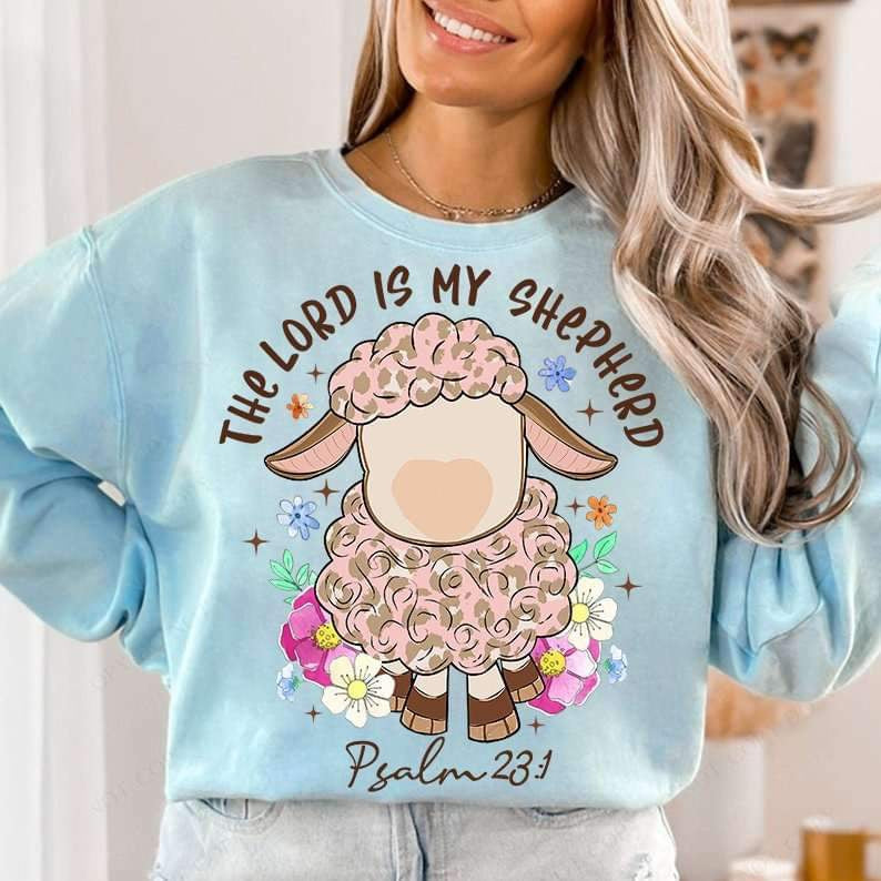 The lord is my shepherd sheep 23922 DTF transfer