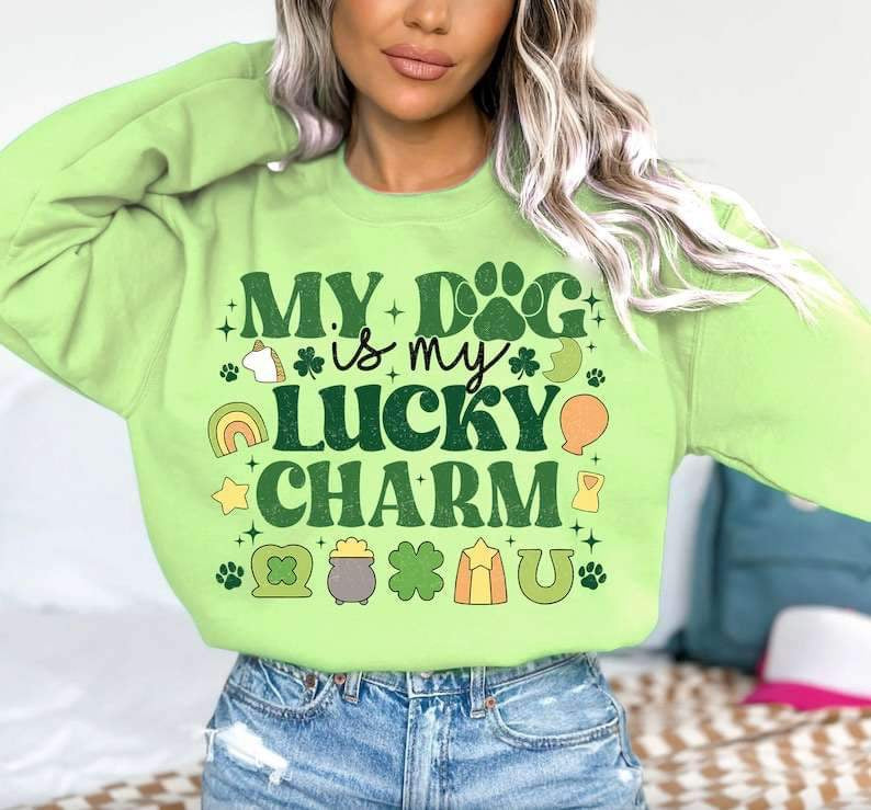 My dog is my lucky charm 23906 DTF transfer