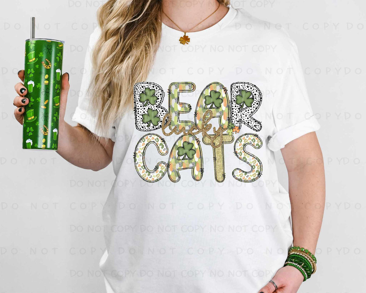 Lucky Bearcats st Patrick patterns (caplinger) 82454 DTF transfer