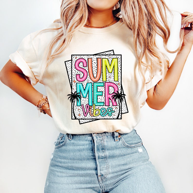 Summer vibes frame 33002 DTF transfer