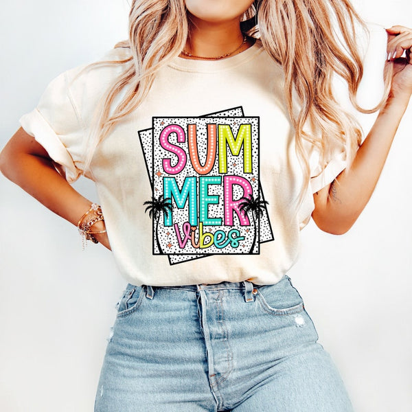 Summer vibes frame 33002 DTF transfer