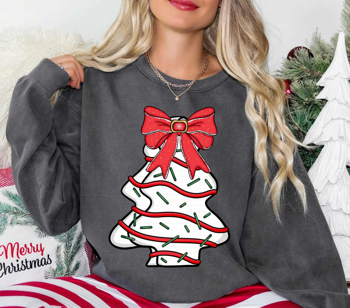 Tree cake with bow (Linda) DTF transfer