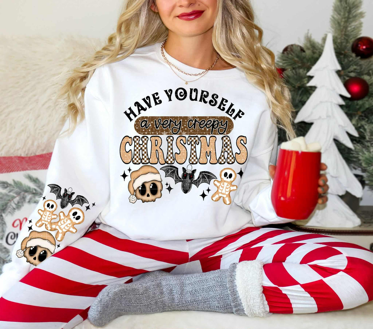 Have yourself a creepy Christmas front only (Linda) DTF transfer