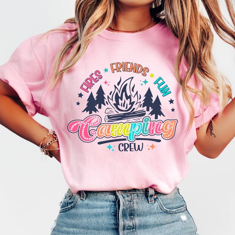 Fires friends fun camping crew 32995 DTF transfer