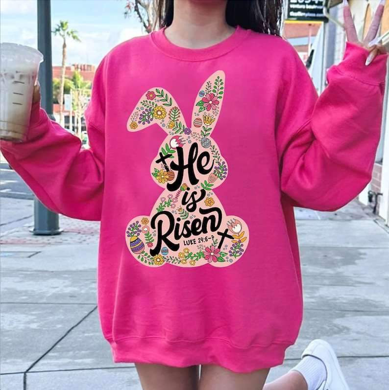 He is risen bunny 23852 DTF transfer