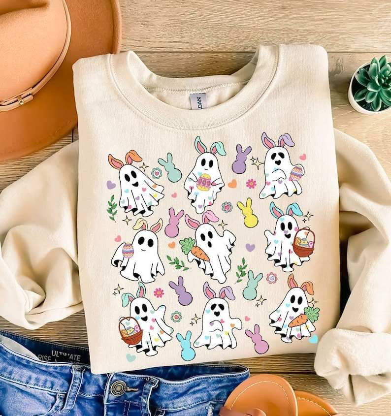 Ghost and peep collage 23847 DTF transfer