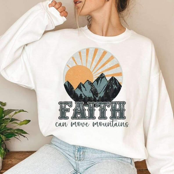 Faith can move mountains circle 23953 DTF transfer
