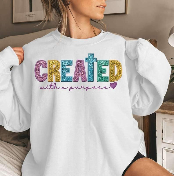 Created with a purpose sequin 23954 DTF transfer