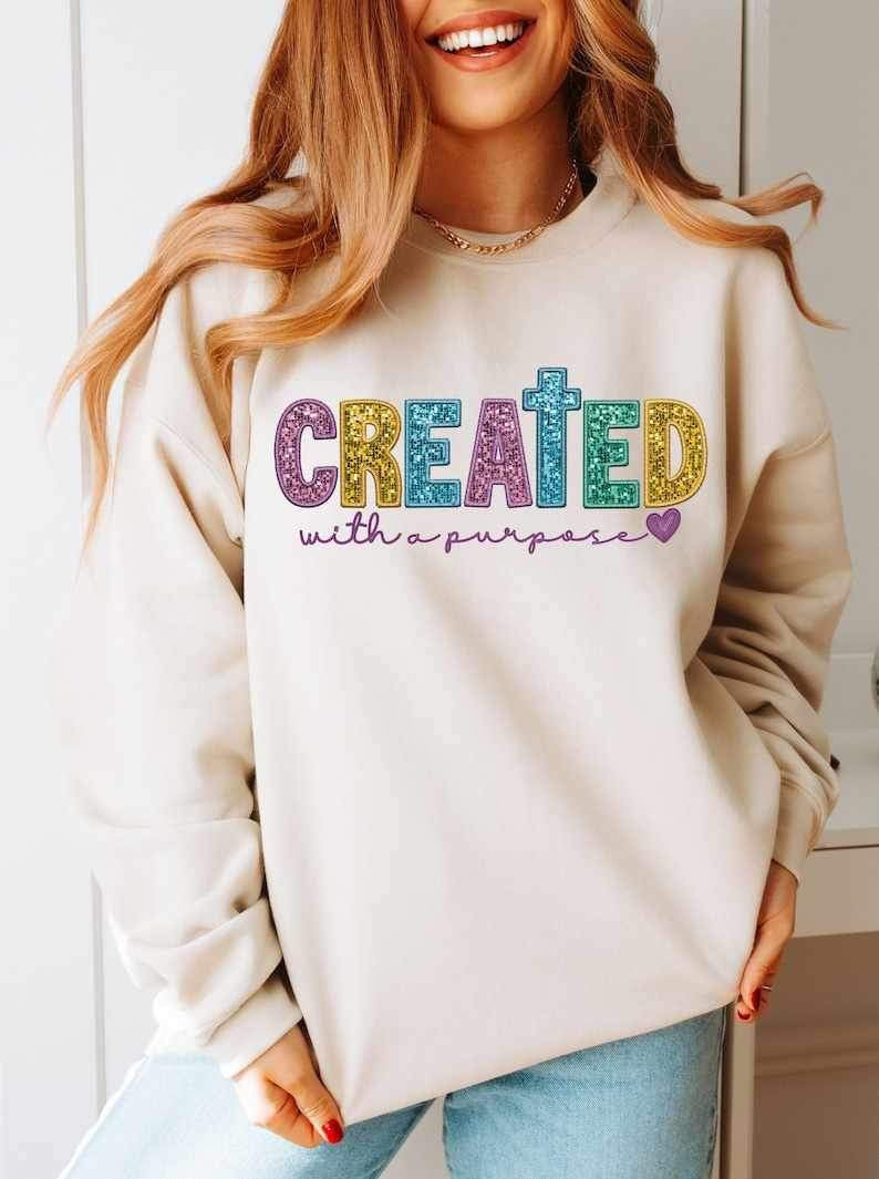 Created with a purpose sequin 23954 DTF transfer