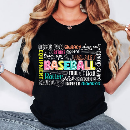 Baseball subway colorful and WHITE font 33007 DTF transfer