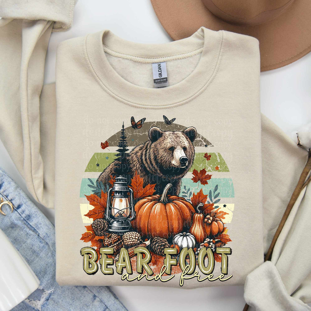 Bear foot and free (TDD) 52581 DTF transfer