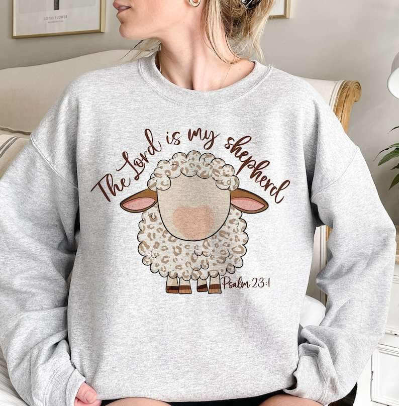 The lord is my shephard faceless sheep 23948 DTF transfer