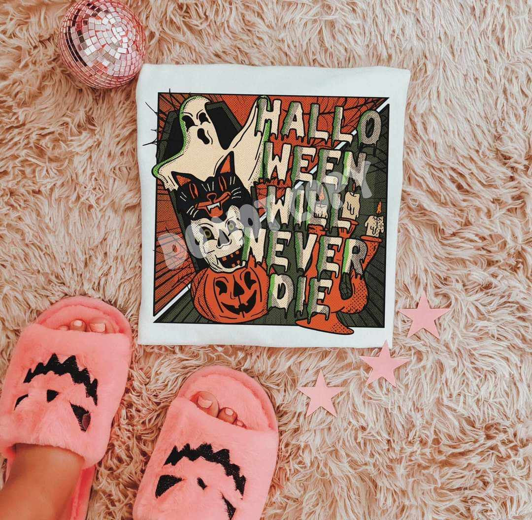 Halloween will never die (RTD) 52595 DTF transfer
