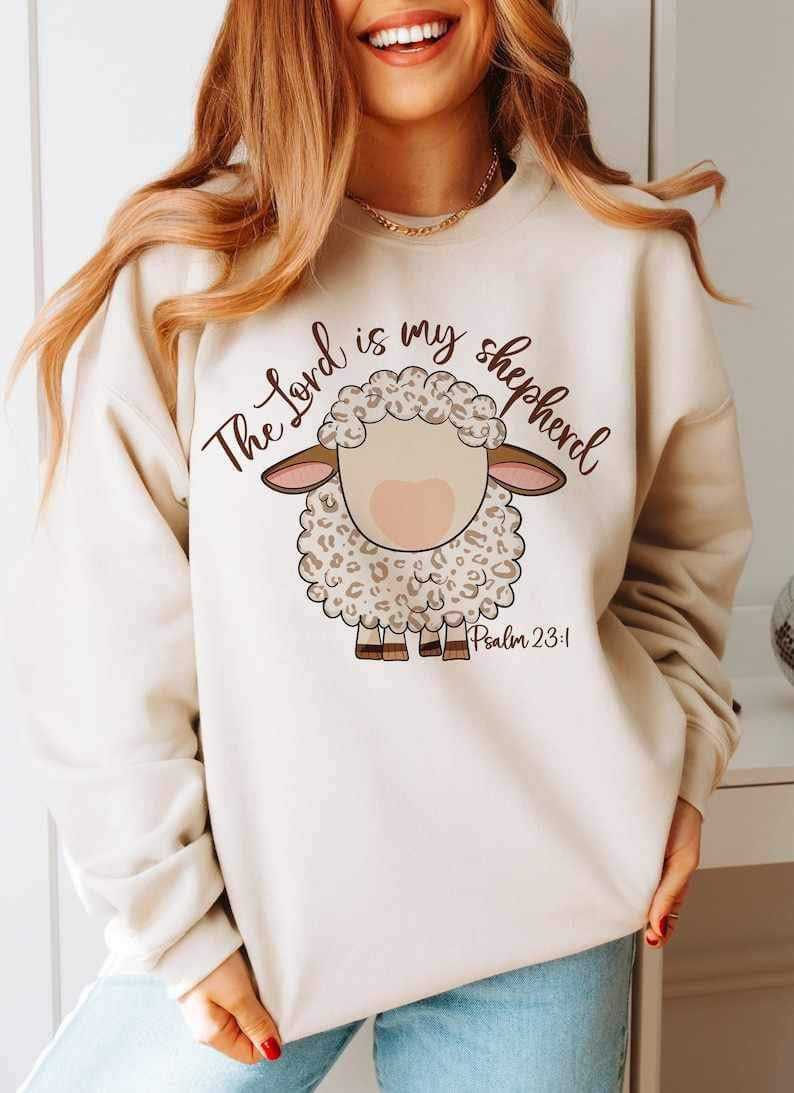 The lord is my shephard faceless sheep 23948 DTF transfer