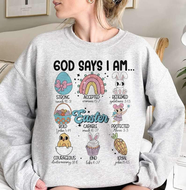 God says i am easter capable 23961 DTF transfer