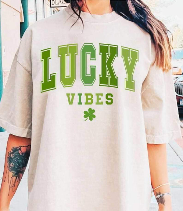 Lucky vibes shades of green 23957 DTF transfer