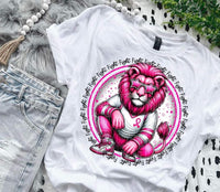 Fight circle pink lion mascot (MMD) 52609 DTF transfer