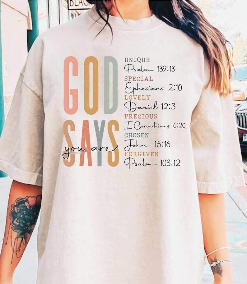 God says you are grunge 23942 DTF transfer