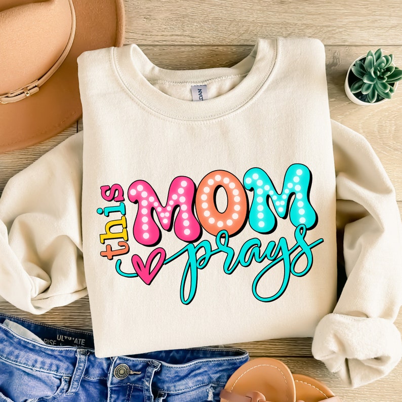 This mom prays colorful 32981 DTF transfer