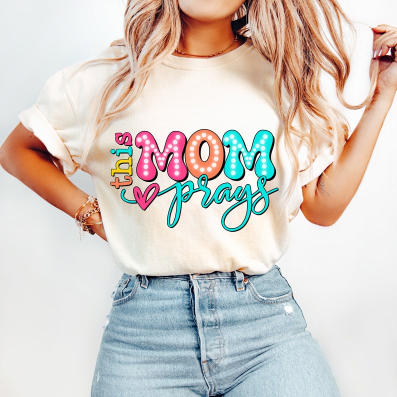 This mom prays colorful 32981 DTF transfer