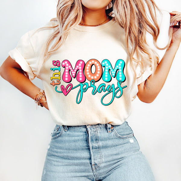 This mom prays colorful 32981 DTF transfer