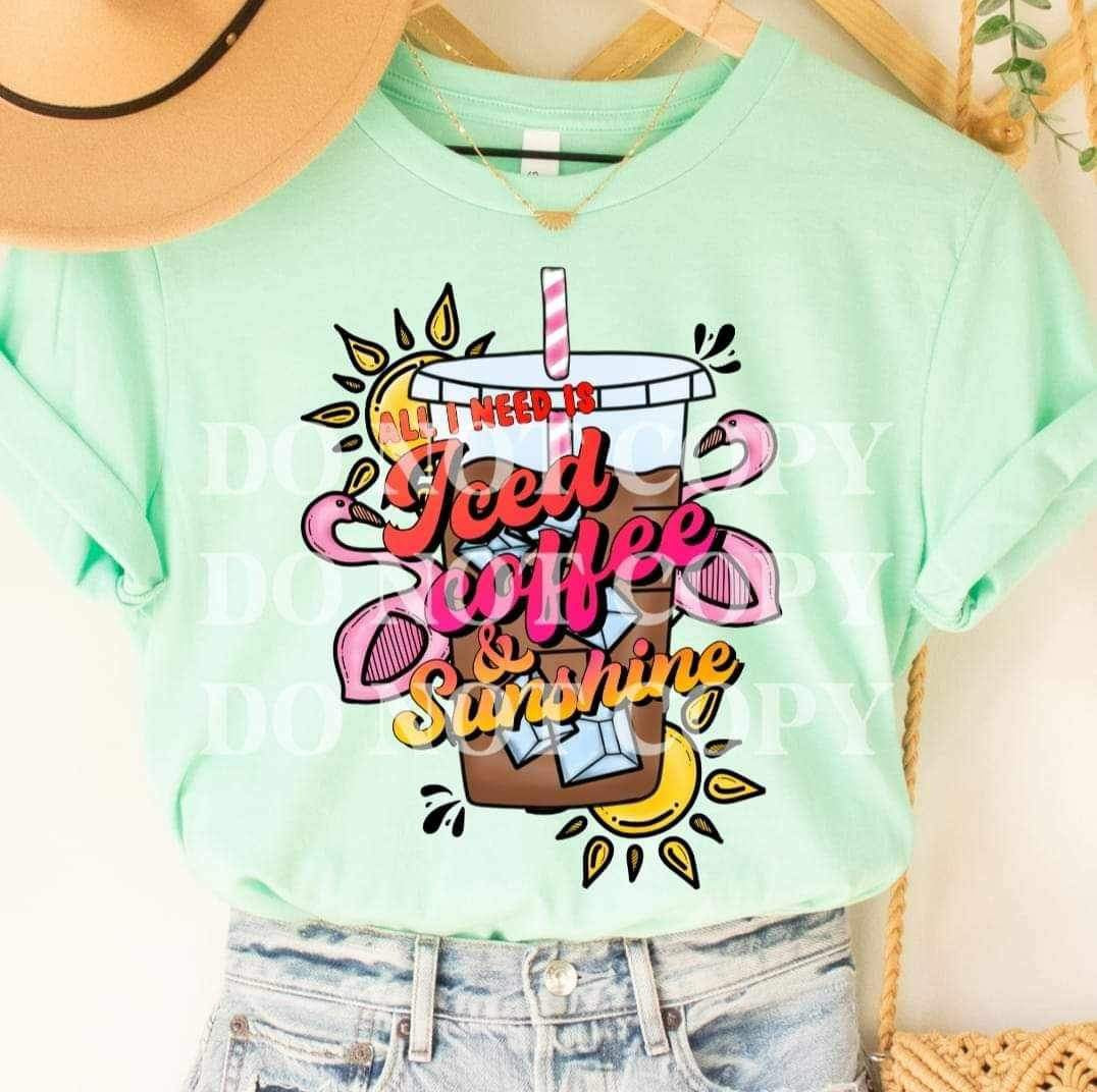 Iced coffee sunshine 23968 DTF transfer