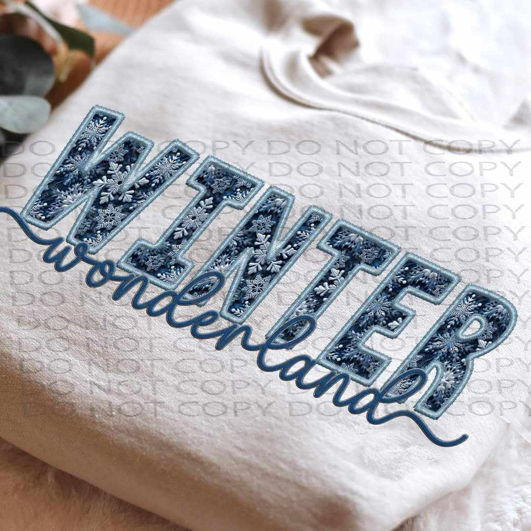 Winter wonderland embroidery (TTD) 65468 DTF transfer