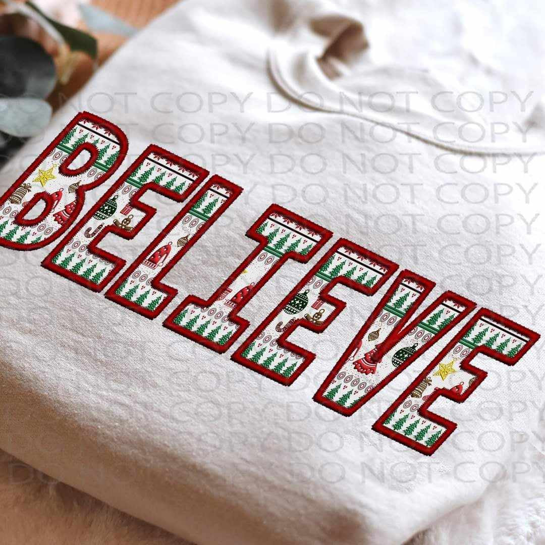 Believe embroidery (TTD) 65467 DTF transfer