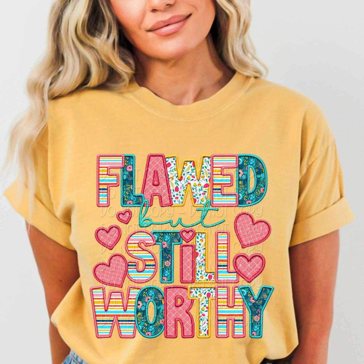 Flawed but still worthy spring pattern 23976 DTF transfer