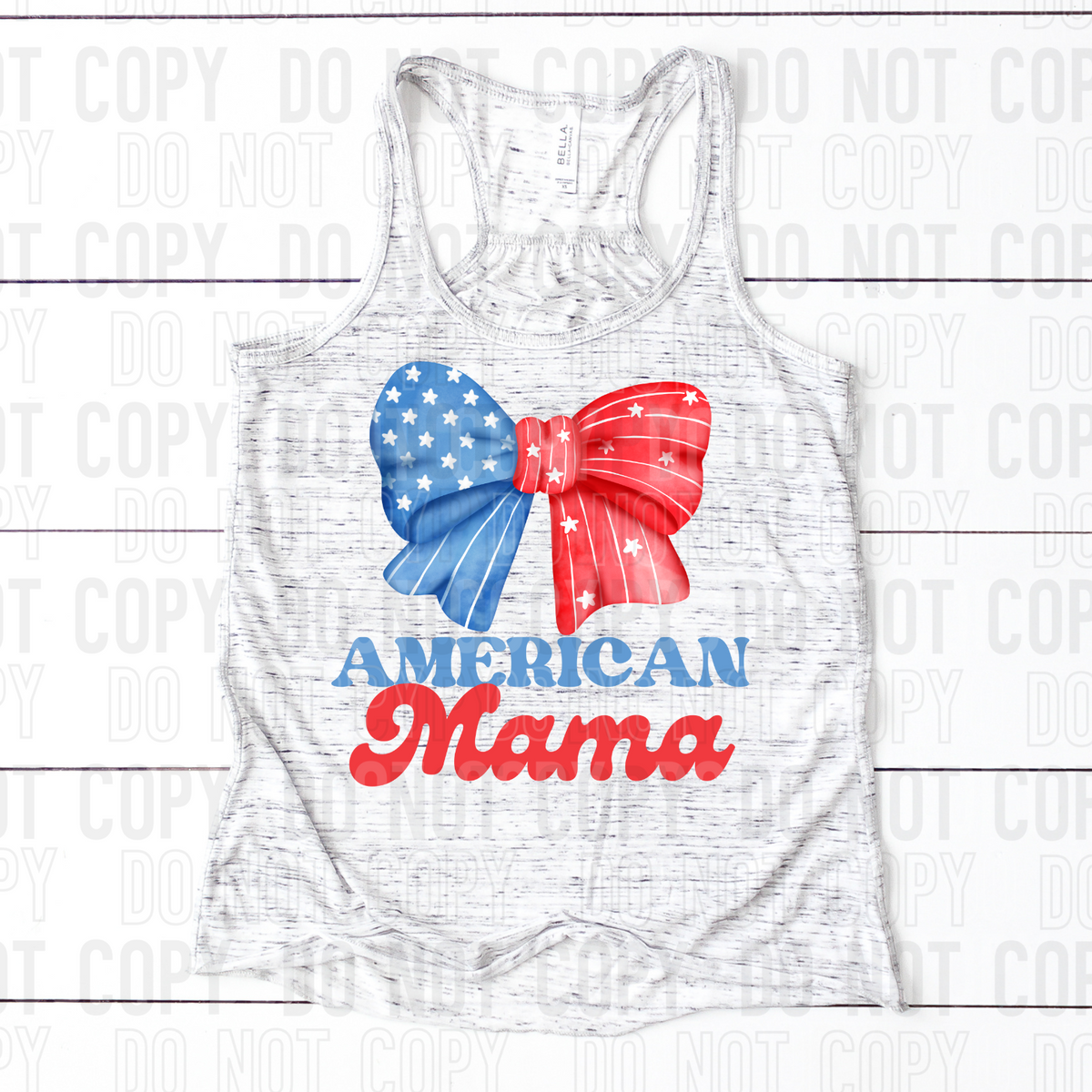 American mama blue and red bow (SBB) 33043 DTF transfer