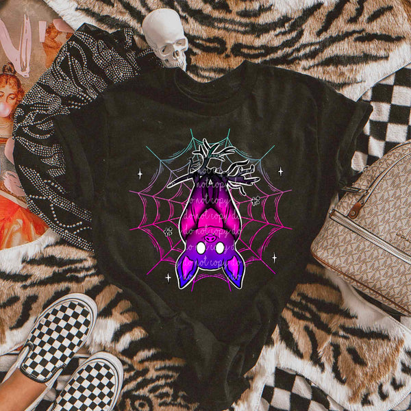 Pink and purple upside down bat (MMD) 52638 DTF transfer