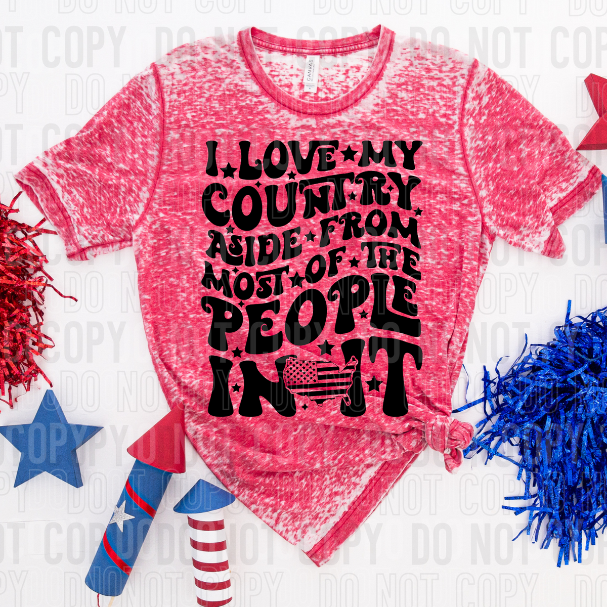 I love my country aside from most of the people BLACK (SBB) 33042 DTF transfer