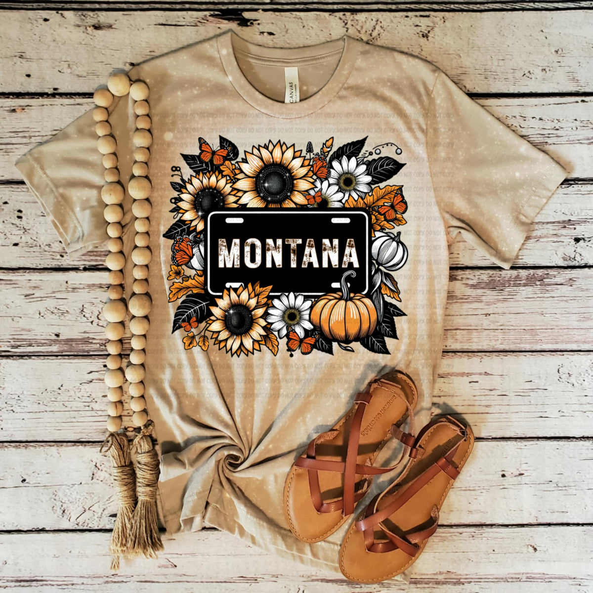 Montana fall license plate (REVEL) DTF Transfer