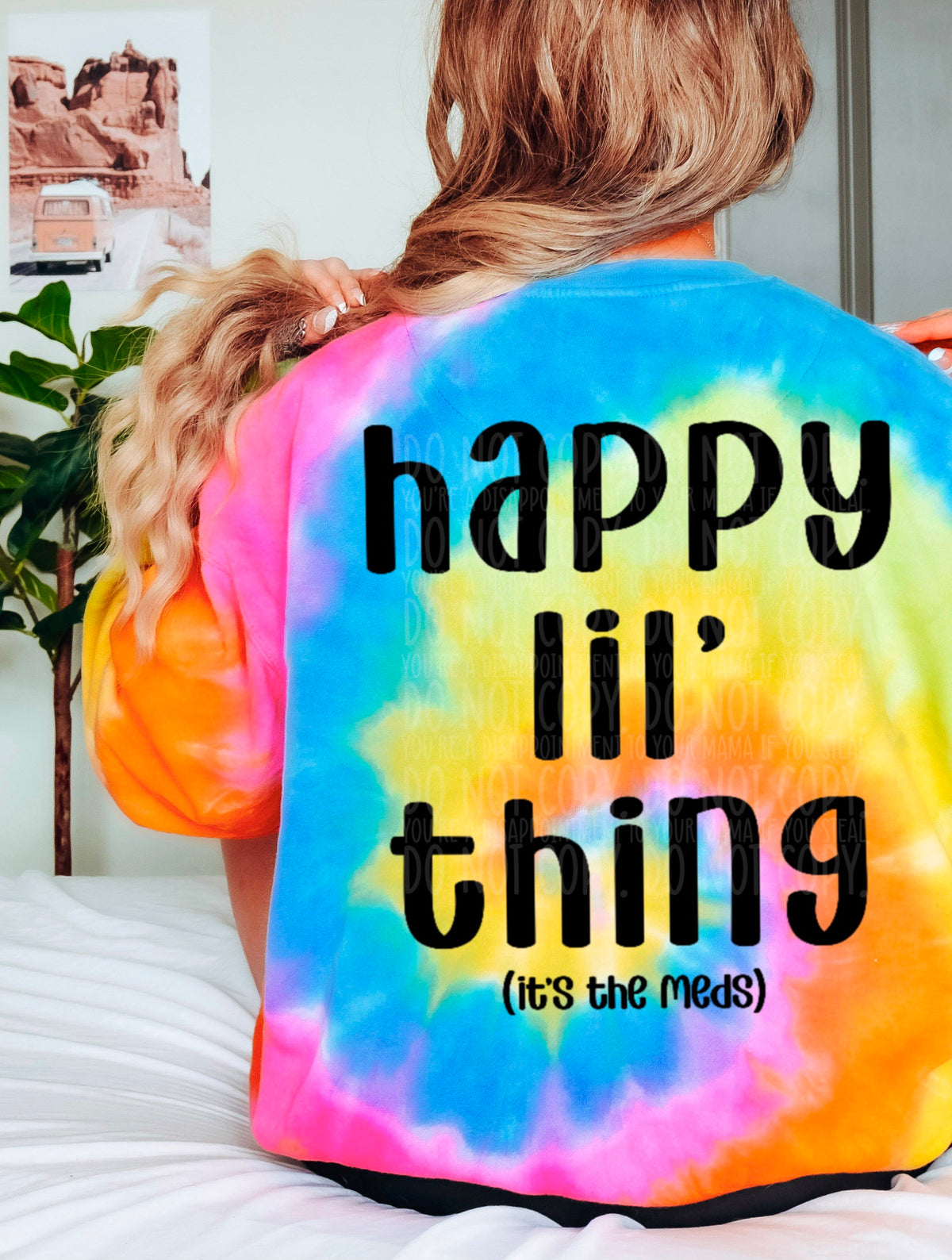 Happy lil thing it’s the meds (MMD) 33061 DTF transfer