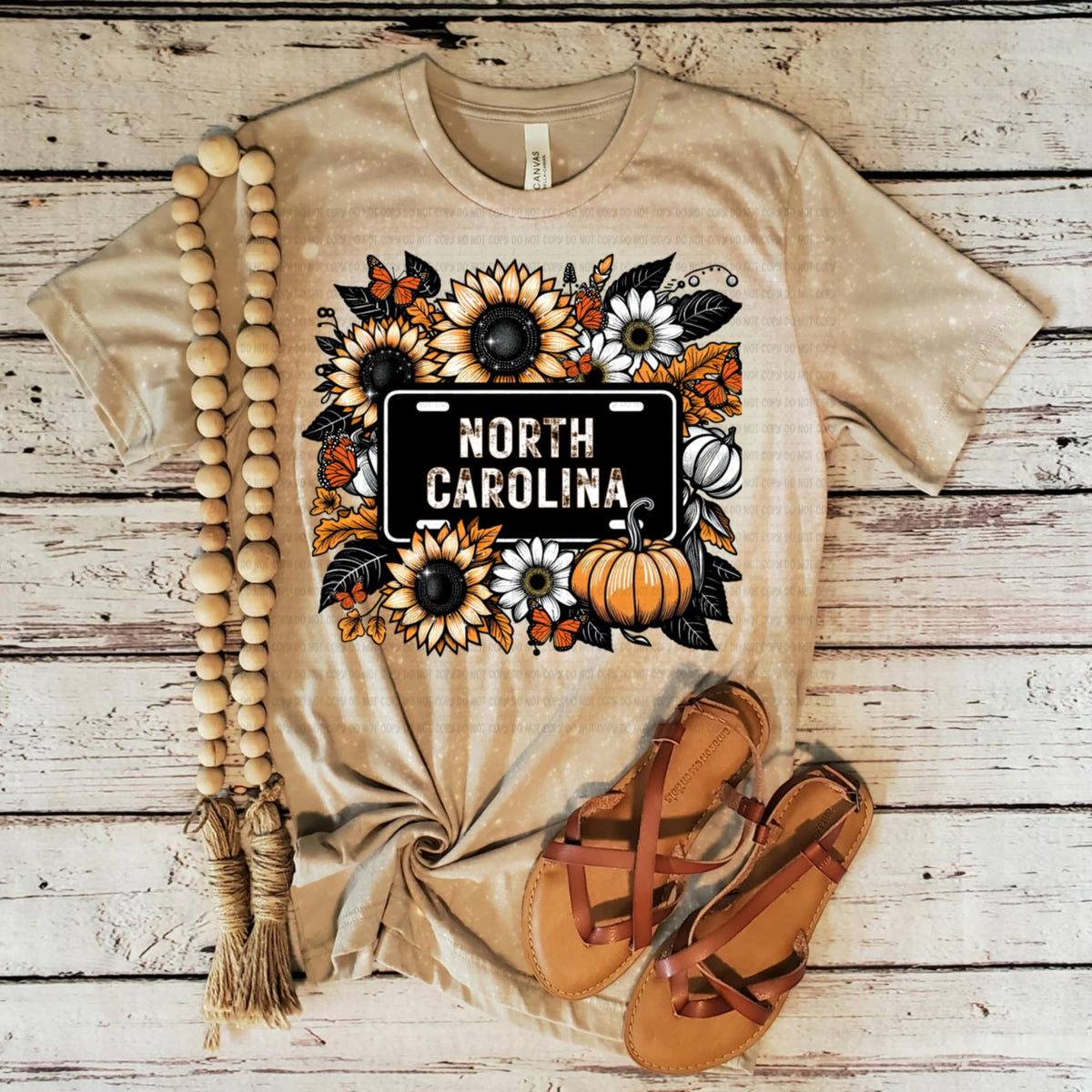 North Carolina fall license plate (REVEL) DTF Transfer