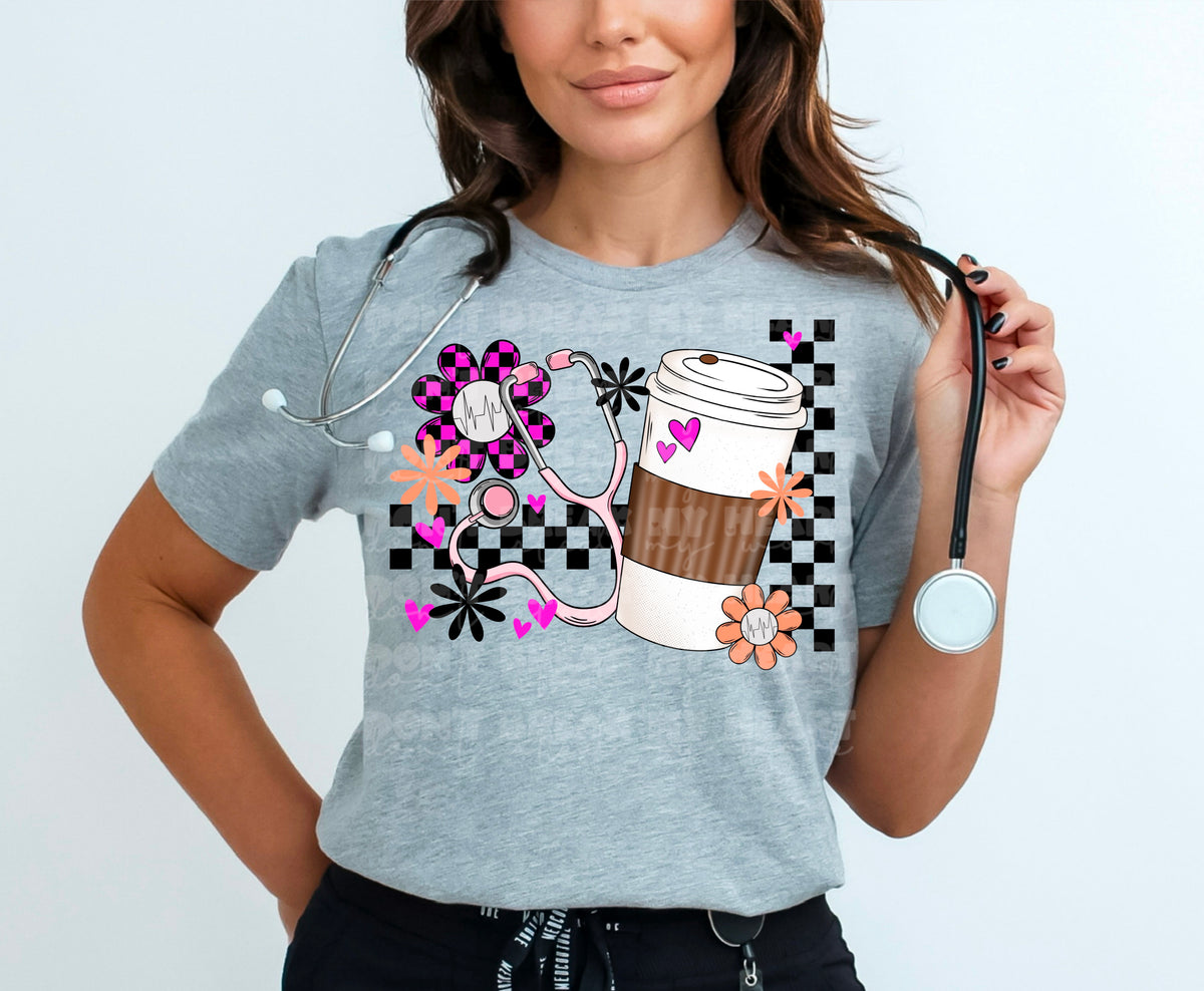 Nurse items PURPLE flower (MMD) 33065 DTF transfer